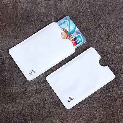 10Pcs Anti-Scan Card Sleeve Credit NFC RFID Card Protector Anti-Magnetic Aluminum Foil Portable Bank Card Holder