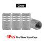 4Pcs/Lot Universal Alu-Alloy Tire Valve Caps for Car Truck Motorcycle Bicycle Valve Stem Cover Tire Accessories