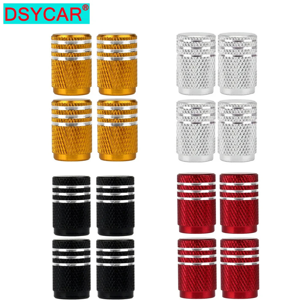 4Pcs/Lot Universal Alu-Alloy Tire Valve Caps for Car Truck Motorcycle Bicycle Valve Stem Cover Tire Accessories