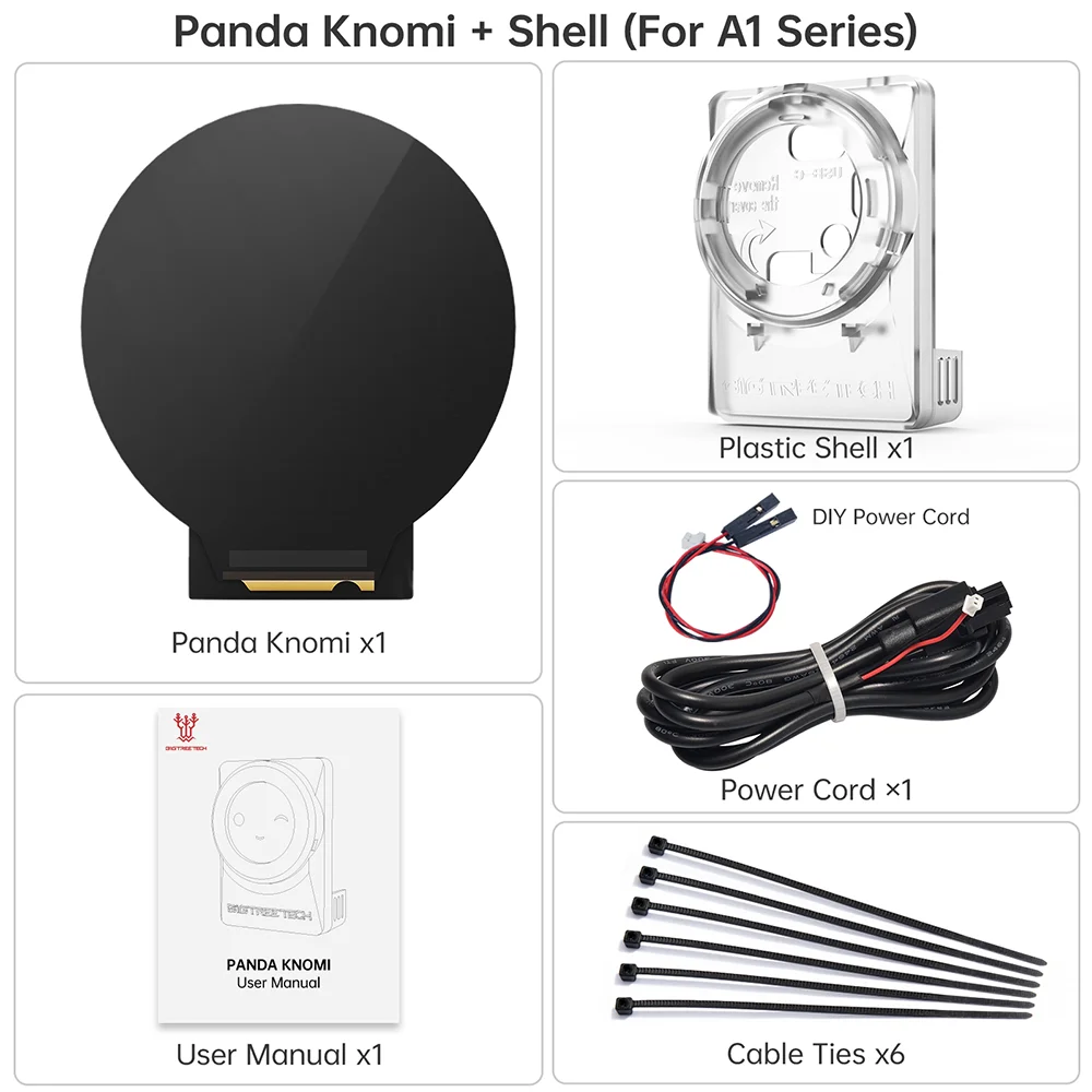 Panda Knomi Display Screen Customize UI OTA Firmware Real-Time Updates for Bambu Lab P1 A1 X1 A1 MINI Panda Branch