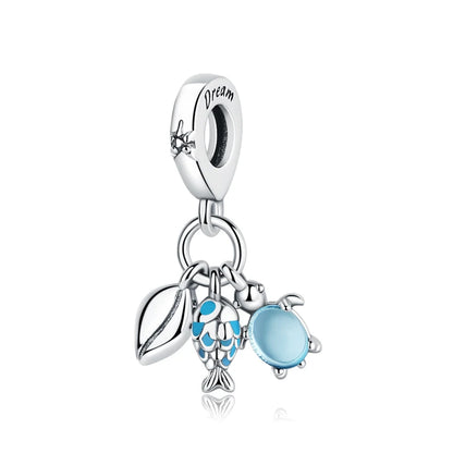 Original 925 Sterling Silver Charm Bead Love Dog Cat Paw Panda Firefly Pendant Charms Fit Bracelets Necklaces Women Jewelry