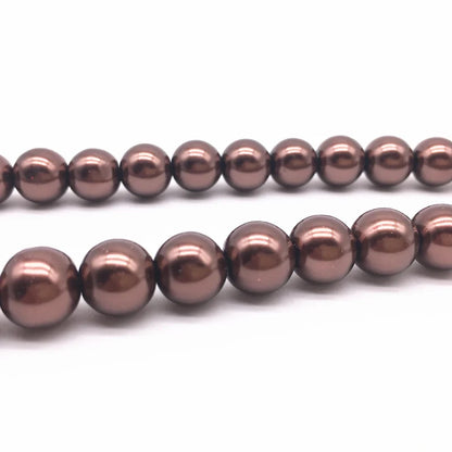NEW 4/6/8/10Mm round Beads Loose Glass Pearl Spacer Charm Beads for Jewelry Making Diy Handmade Bracelet Accessories