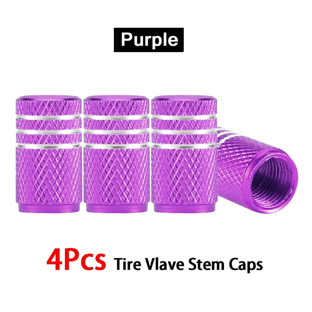 4Pcs/Lot Universal Alu-Alloy Tire Valve Caps for Car Truck Motorcycle Bicycle Valve Stem Cover Tire Accessories