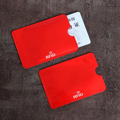 10Pcs Anti-Scan Card Sleeve Credit NFC RFID Card Protector Anti-Magnetic Aluminum Foil Portable Bank Card Holder