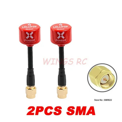 Antenna Lollipop 4 V4 FPV Antenna 5.8G 2.6Dbi Stubby RHCP SMA RPSMA UFL Straight/Angle MMCX 7.2G for FPV RC Racing Drone