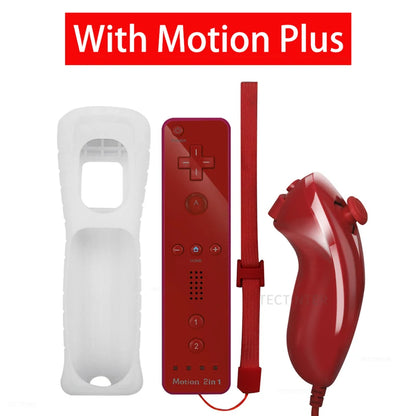 2 in 1 Controller for Nintendo Wii Console Wireless Gamepad Optional Motion plus Nunchuck Remote Joystick Video Game Accessories