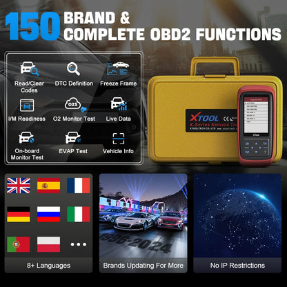 X100 Pro2 OBD2 Automotive Scanner Key Programmer with EEPROM Adapter Code Reader Car Diagnostic Tools Lifetime Free Update