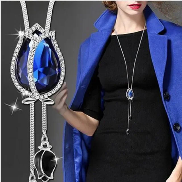 Imitation Pearl Necklaces Retro Popular Vintage Leaf Collar Statement Necklace Long Jewelry for Women
