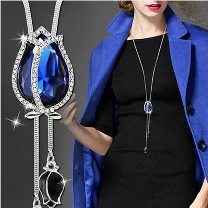 Imitation Pearl Necklaces Retro Popular Vintage Leaf Collar Statement Necklace Long Jewelry for Women