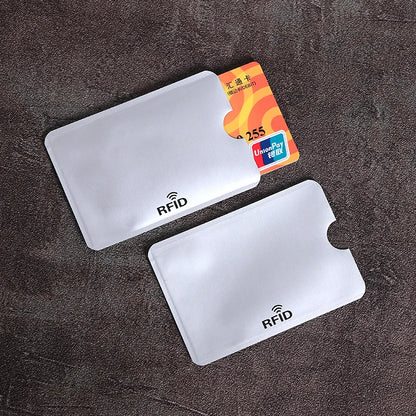 10Pcs Anti-Scan Card Sleeve Credit NFC RFID Card Protector Anti-Magnetic Aluminum Foil Portable Bank Card Holder