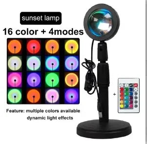 Sunset Lamp Night Light Multi Colors Sunset Projector Smart Life Remote Mood Party Led Lights Room Decoration Photography Gift