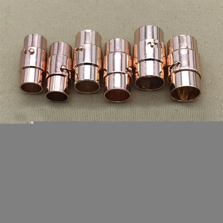 5Pcs 3/4/5/6/7/8/9/10MM Leather Cord End Cap/ Magnetic Clasp with Locking Mechanism,Connector for Bracelet Necklace Making
