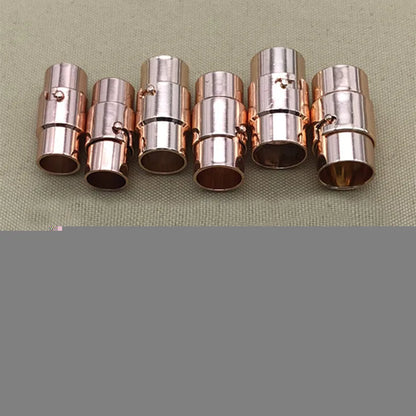 5Pcs 3/4/5/6/7/8/9/10MM Leather Cord End Cap/ Magnetic Clasp with Locking Mechanism,Connector for Bracelet Necklace Making