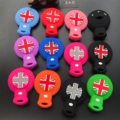 Silicone Car Key Case Cover Protector Set for Bmw Mini Cooper S Roadster R55 R56 R57 R58 R59 Remote Shell Holder Accessories