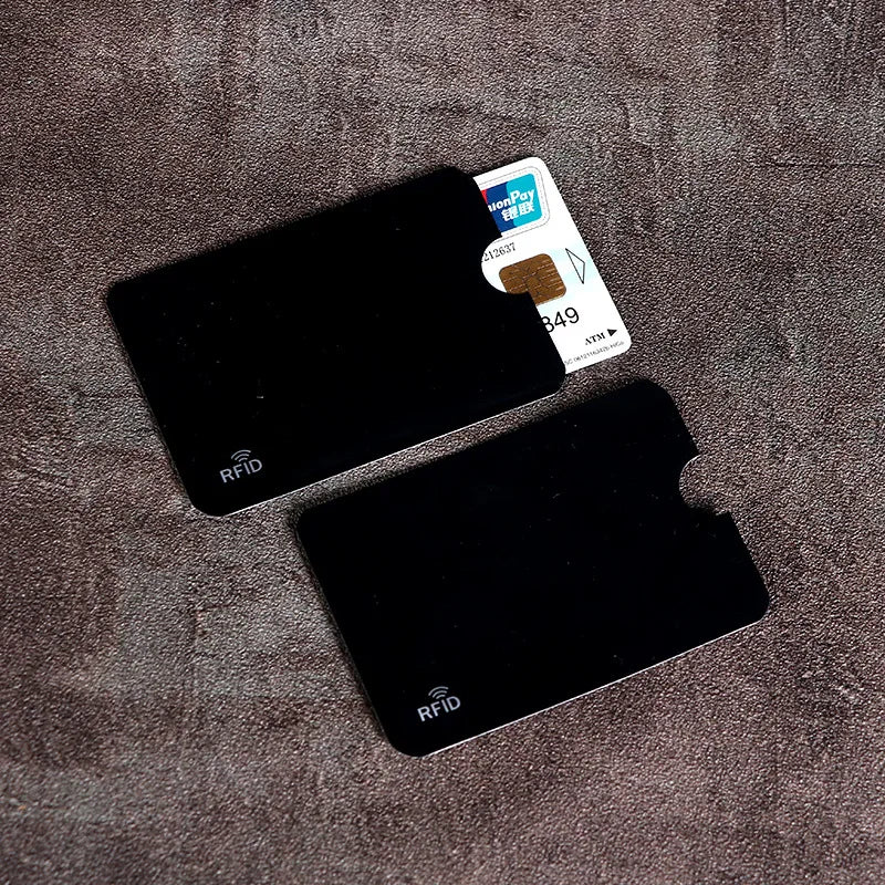 10Pcs Anti-Scan Card Sleeve Credit NFC RFID Card Protector Anti-Magnetic Aluminum Foil Portable Bank Card Holder