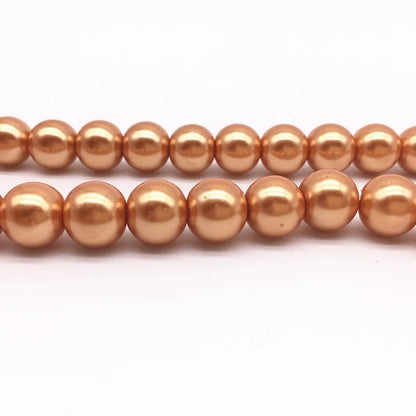 NEW 4/6/8/10Mm round Beads Loose Glass Pearl Spacer Charm Beads for Jewelry Making Diy Handmade Bracelet Accessories