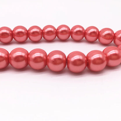 NEW 4/6/8/10Mm round Beads Loose Glass Pearl Spacer Charm Beads for Jewelry Making Diy Handmade Bracelet Accessories