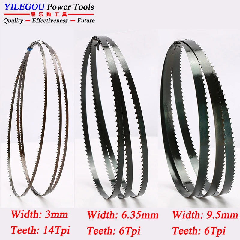3Pcs 8" 9" 10" Band Saw Blades. 1400 1425 1570 1750Mm Woodworking Bandsaw Blade 6, 14Tpi Cutting Curve. 3 6.35 9.5Mm Saw Blades