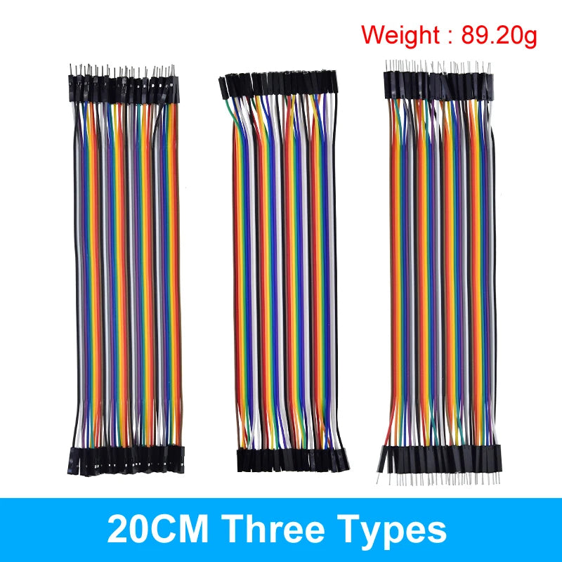 Dupont Line 10CM 20CM 30CM 40Pin Male to Male + Male to Female and Female to Female Jumper Wire Dupont Cable for Arduino