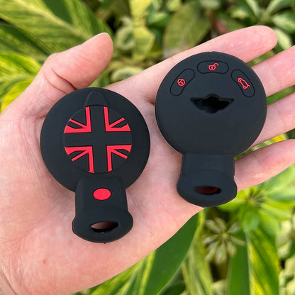 Silicone Car Key Case Cover Protector Set for Bmw Mini Cooper S Roadster R55 R56 R57 R58 R59 Remote Shell Holder Accessories