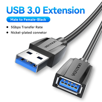 USB 3.0 Extension Cable USB 2.0 Cable USB Male to Female Data Cord for Smart TV PS4 Xbox One PC USB 3.0 Extension Cable