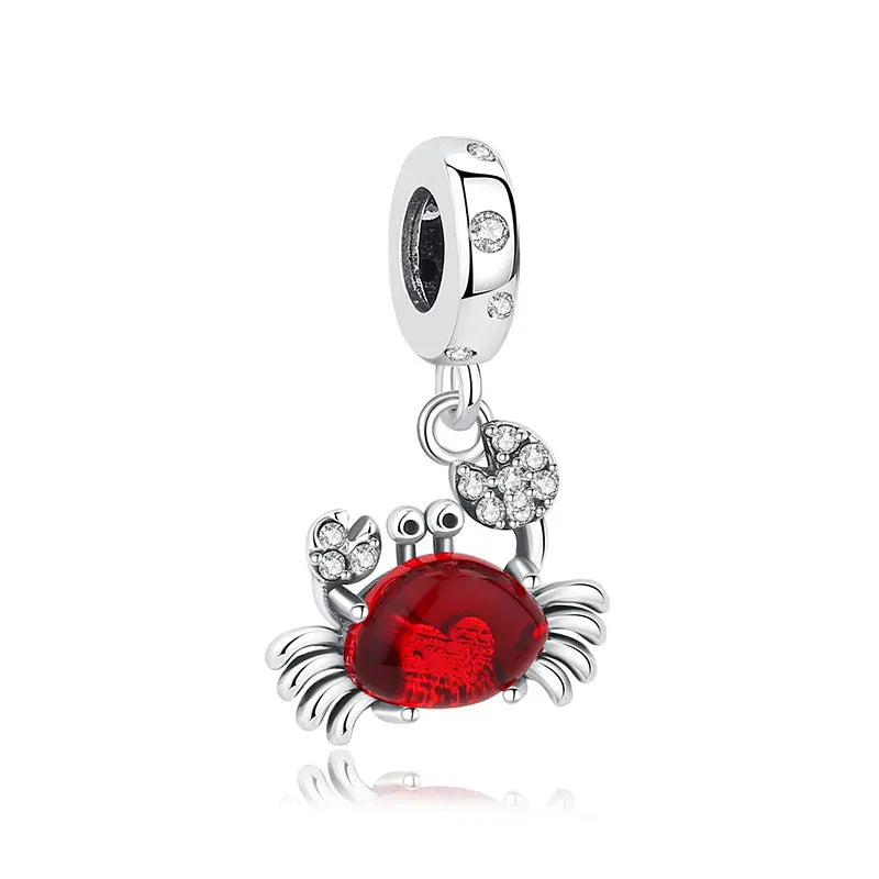 Original 925 Sterling Silver Charm Bead Love Dog Cat Paw Panda Firefly Pendant Charms Fit Bracelets Necklaces Women Jewelry