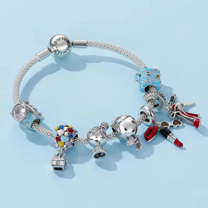 925 Sterling Silver Women Boy Girls Pet Camera Bee Charm Coffee Ladybug Beads Fit DIY Original Bracelet Pendants Jewelry