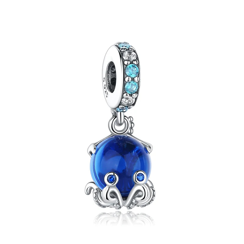 Original 925 Sterling Silver Charm Bead Love Dog Cat Paw Panda Firefly Pendant Charms Fit Bracelets Necklaces Women Jewelry