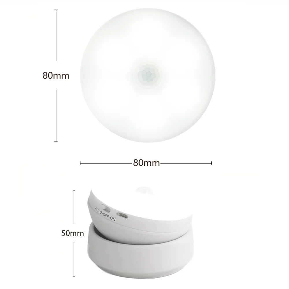 LED Night Light USB Charging Intelligent Human Induction for Bedside Cabinet Home Wardrobe Lighting Motion Sensor Light Led Lamp