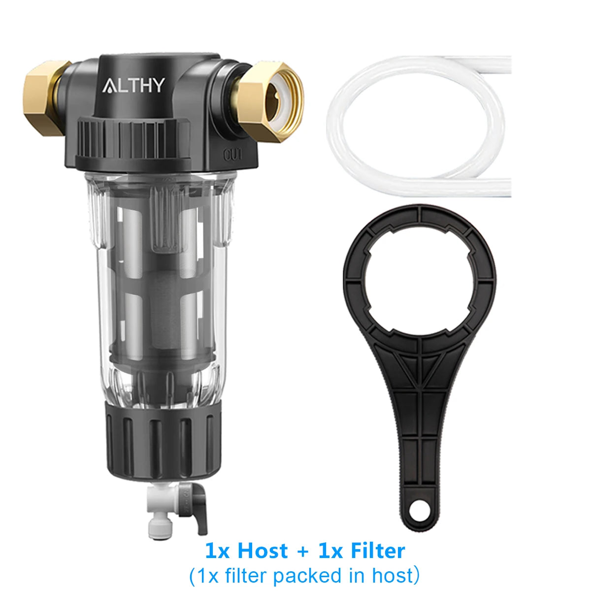 Pre Filter Whole House Spin down Sediment Water Filter Central Prefilter Purifier System Backwash Stainless Steel Mesh
