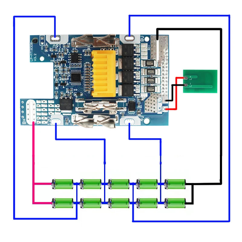 BL1830 Li-Ion Battery Case Charging Protection Circuit Board PCB LED Digital Indicator Box for Makita 18V 6.0Ah Housings Shell