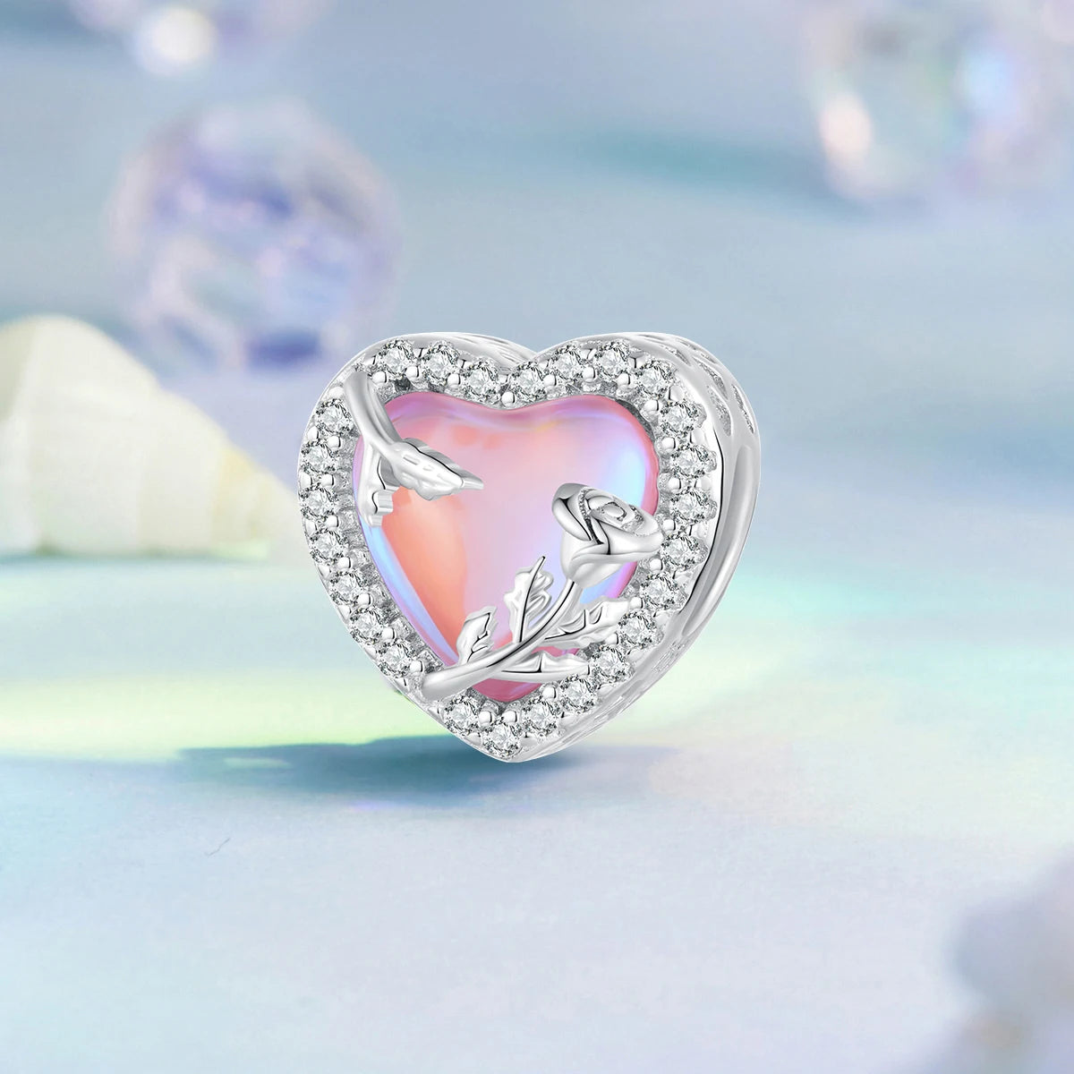 925 Sterling Silver Colorful Ocean Starfish round Heart Charm Butterfly Murano Glass Bead Fit Original Bracelet DIY Gift