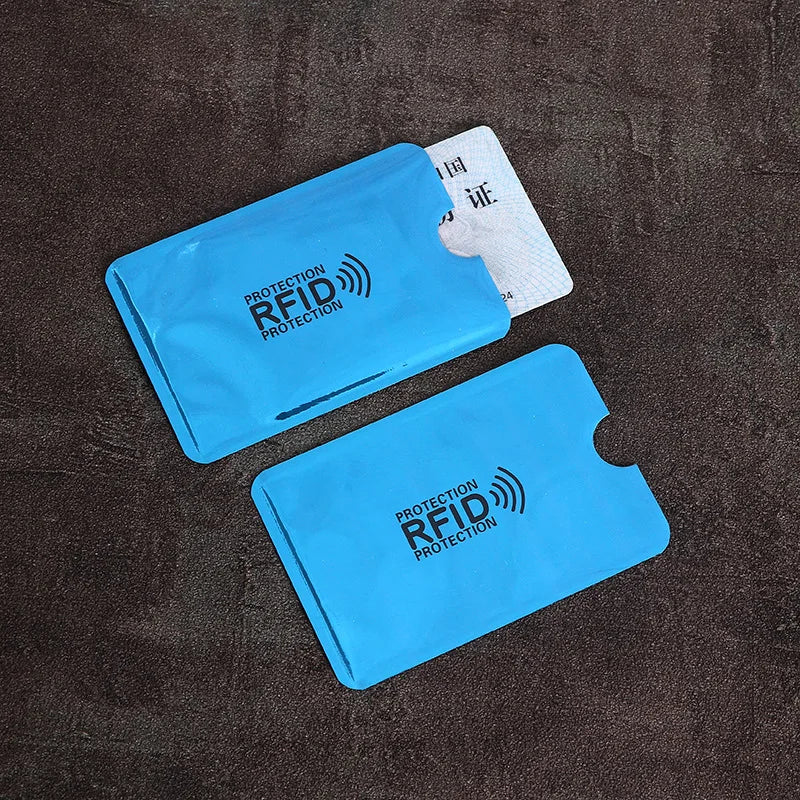 10Pcs Anti-Scan Card Sleeve Credit NFC RFID Card Protector Anti-Magnetic Aluminum Foil Portable Bank Card Holder