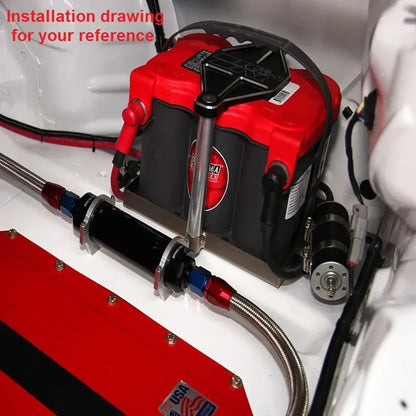 Universal 100 Micron 8.6MM Aluminum High Flow Fuel Inline Petrol Filter Car Truck EP-OF86