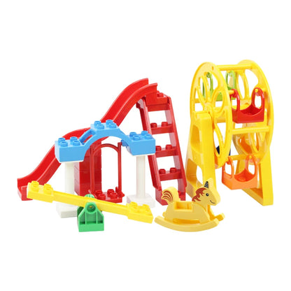 Big Building Blocks Assemble Accessories Children Toys Compatible with Duploes Amusement Park Playground Creativity DIY Set Gift