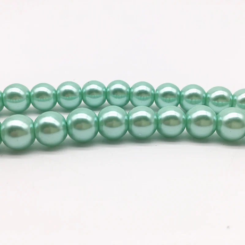 NEW 4/6/8/10Mm round Beads Loose Glass Pearl Spacer Charm Beads for Jewelry Making Diy Handmade Bracelet Accessories