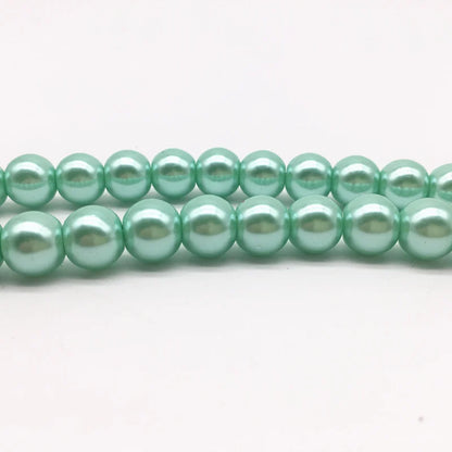 NEW 4/6/8/10Mm round Beads Loose Glass Pearl Spacer Charm Beads for Jewelry Making Diy Handmade Bracelet Accessories