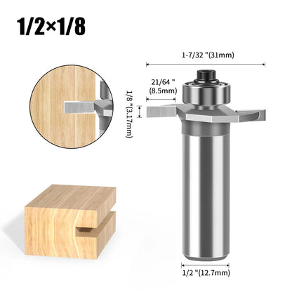 1/4" 1/2Shank High Quality "T" Type Biscuit Joint Slot Cutter Jointing/Slotting Router Bit Cutter Wood Working