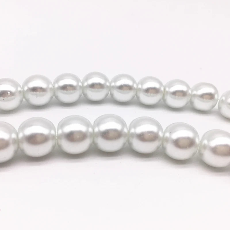 NEW 4/6/8/10Mm round Beads Loose Glass Pearl Spacer Charm Beads for Jewelry Making Diy Handmade Bracelet Accessories
