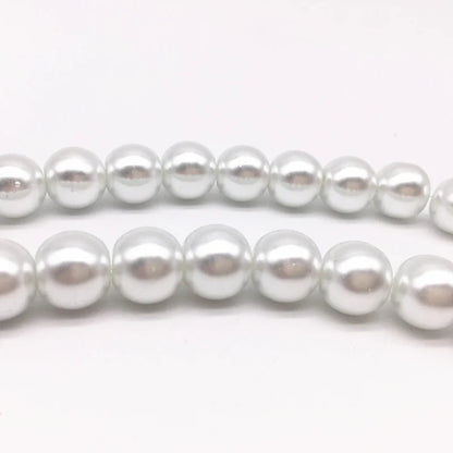 NEW 4/6/8/10Mm round Beads Loose Glass Pearl Spacer Charm Beads for Jewelry Making Diy Handmade Bracelet Accessories