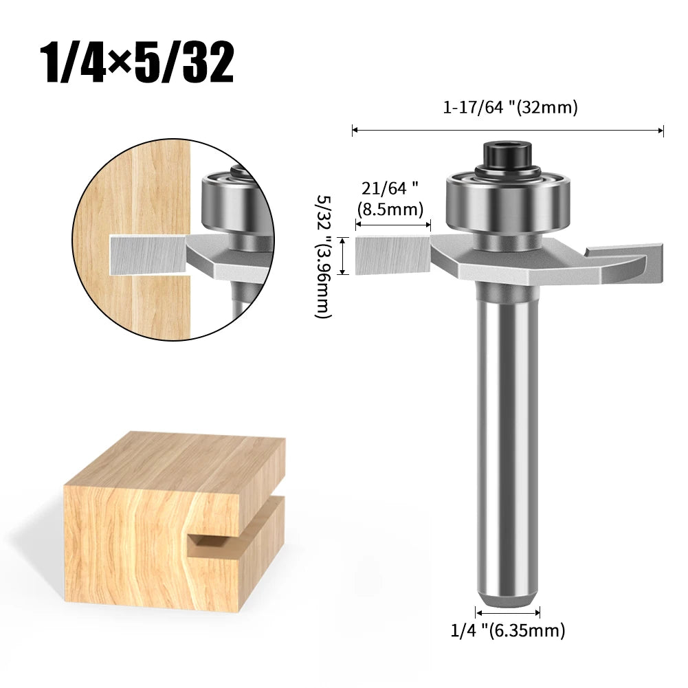 1/4" 1/2Shank High Quality "T" Type Biscuit Joint Slot Cutter Jointing/Slotting Router Bit Cutter Wood Working