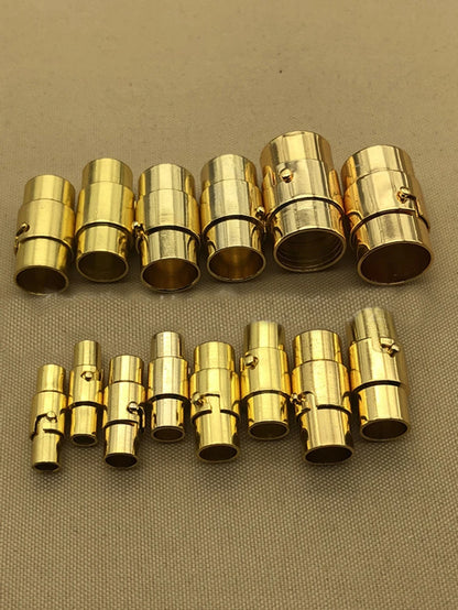 5Pcs 3/4/5/6/7/8/9/10MM Leather Cord End Cap/ Magnetic Clasp with Locking Mechanism,Connector for Bracelet Necklace Making