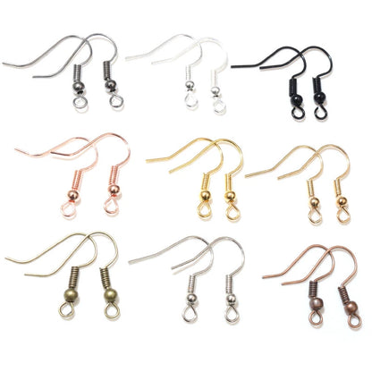 100Pcs/Lot 20X17Mm DIY Earring Findings Earrings Clasps Hooks Fittings DIY Jewelry Making Accessories Iron Hook Earwire Jewelry