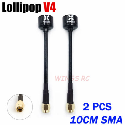 Antenna Lollipop 4 V4 FPV Antenna 5.8G 2.6Dbi Stubby RHCP SMA RPSMA UFL Straight/Angle MMCX 7.2G for FPV RC Racing Drone