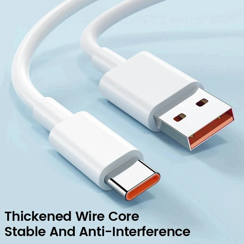 6A 67W Fast Charger Type-C Cable for Xiaomi 10 11 12 Lite 13T Redmi Note 11T 12T 13 Pro POCO F4 F5 X4 GT X5 X6 Quick Charge