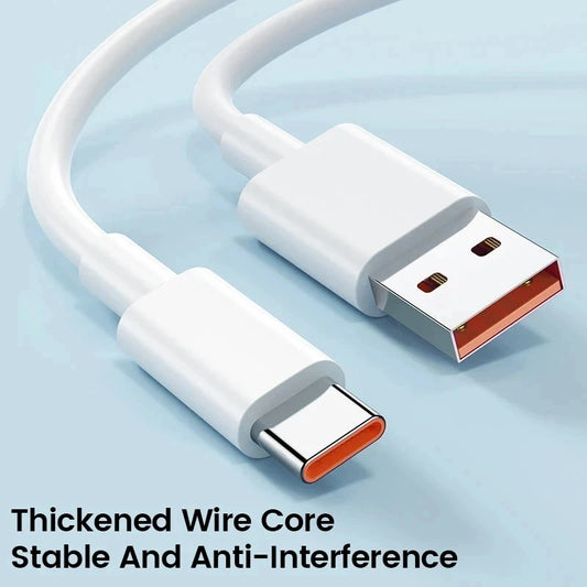 6A 67W Fast Charger Type-C Cable for Xiaomi 10 11 12 Lite 13T Redmi Note 11T 12T 13 Pro POCO F4 F5 X4 GT X5 X6 Quick Charge