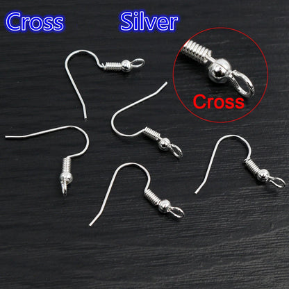 100Pcs/Lot 20X17Mm DIY Earring Findings Earrings Clasps Hooks Fittings DIY Jewelry Making Accessories Iron Hook Earwire Jewelry