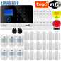 Wireless Tuya APP SIM GSM Home RFID Burglar Security LCD Touch Keyboard WIFI GSM Alarm System Sensor Kit Russian,Spanish Voice