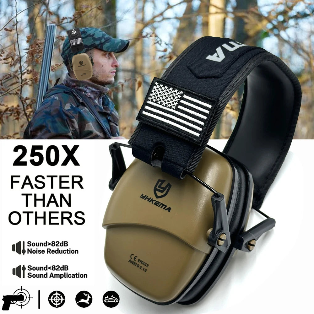 Tactical Earmuff Ear Protection Hearing Protection Passive Protector for Shooting Earmuffs NRR 25Db Noise Reduction