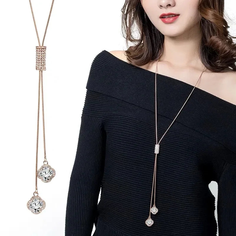 Imitation Pearl Necklaces Retro Popular Vintage Leaf Collar Statement Necklace Long Jewelry for Women